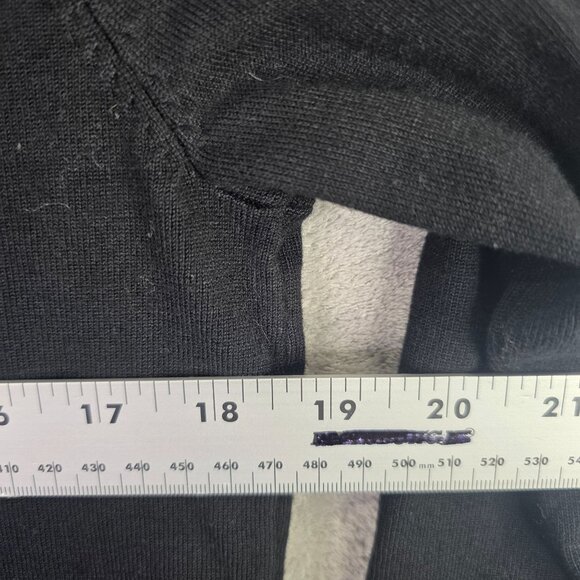 Womens Grace Elements Black Cardigan Sweater Button Up V Neck Front Pockets L - Picture 5 of 7